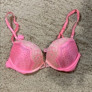Victoria's Secret Pink Lace Bra with Adjustable Straps